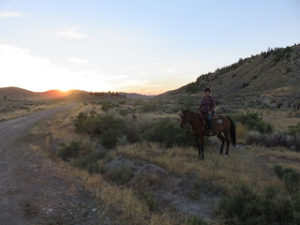 Gap Year Cowgirl sunrise ride at HorseWorks Wyoming